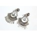 Handmade traditional Women Earrings 925 Sterling Silver white glass P 623